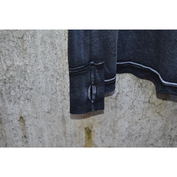 Free People Dark Charcoal Asymmetrical Off-Shoulder Top – Size XS - Picture 4 of 6